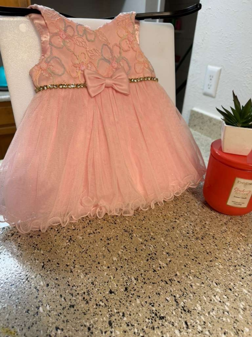 American Princess Pink Embellished Tulle Party Dress for Girls